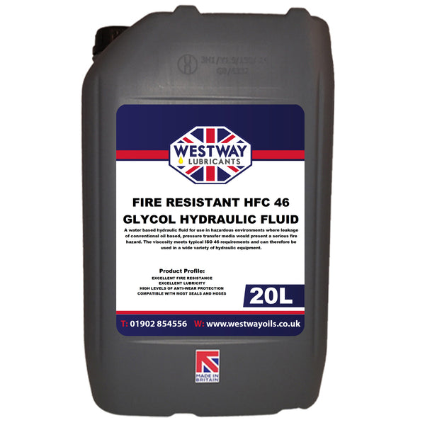 Fire Resistant Hydraulic Fluid HFC 46 Water Glycol Westway Oils