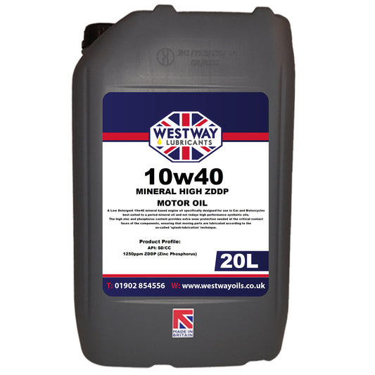 10w40 Mineral Classic Oil High Zinc / ZDDP
