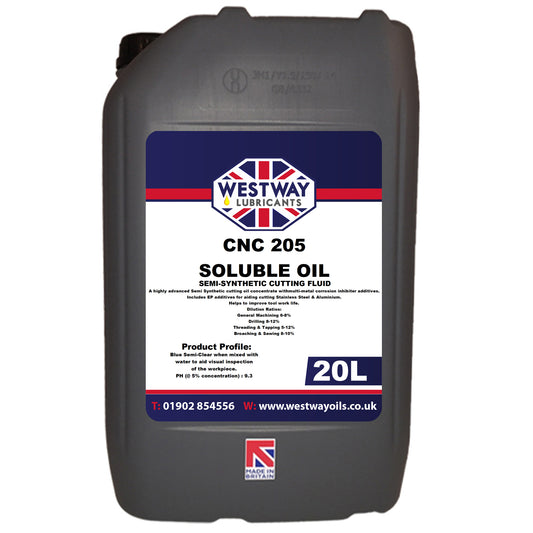 Soluble Cutting Oil Semi-Synthetic CNC 205 Dyed Blue
