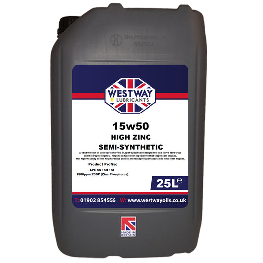 15w50 Classic Oil High Zinc Semi-Synthetic High ZDDP