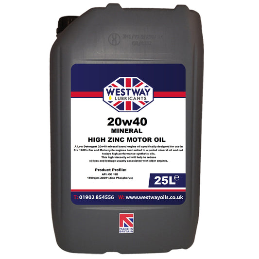 20w40 Mineral Classic Oil High Zinc / ZDDP