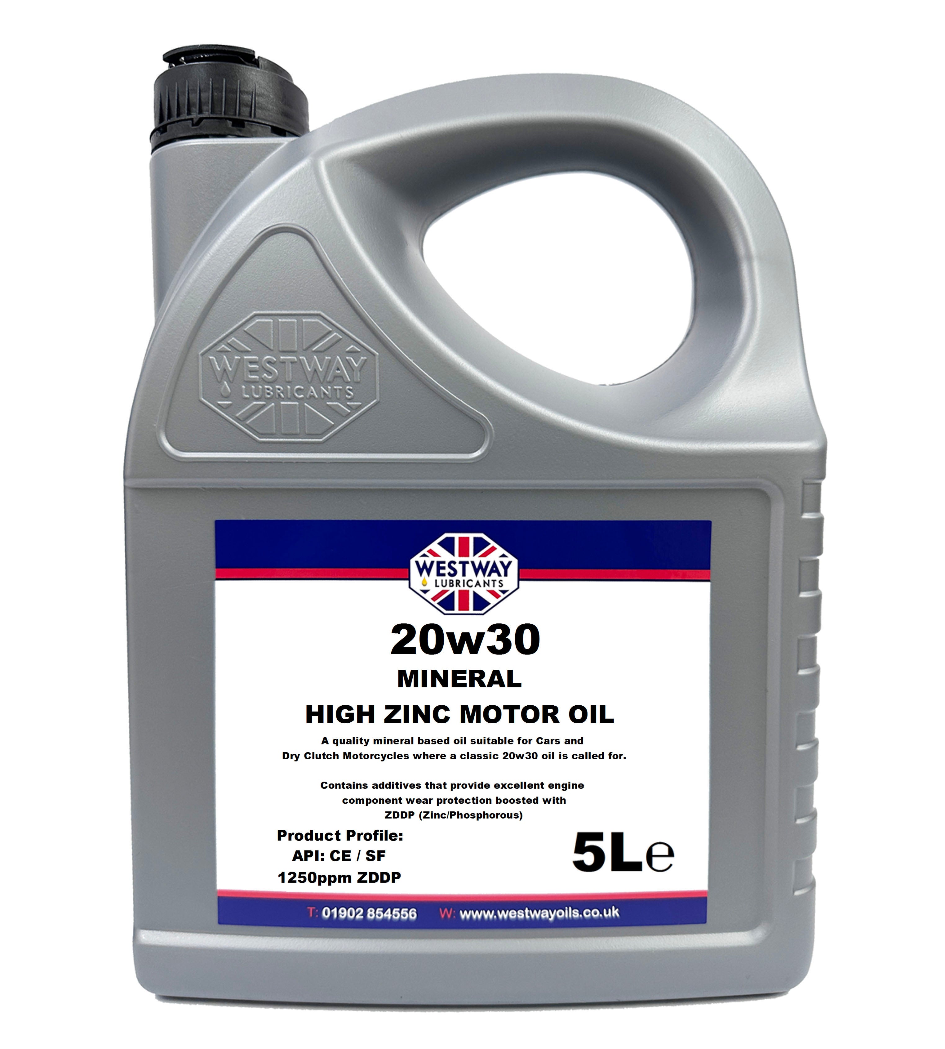 20w30 Mineral Classic Oil High Zinc / ZDDP – Westway Oils