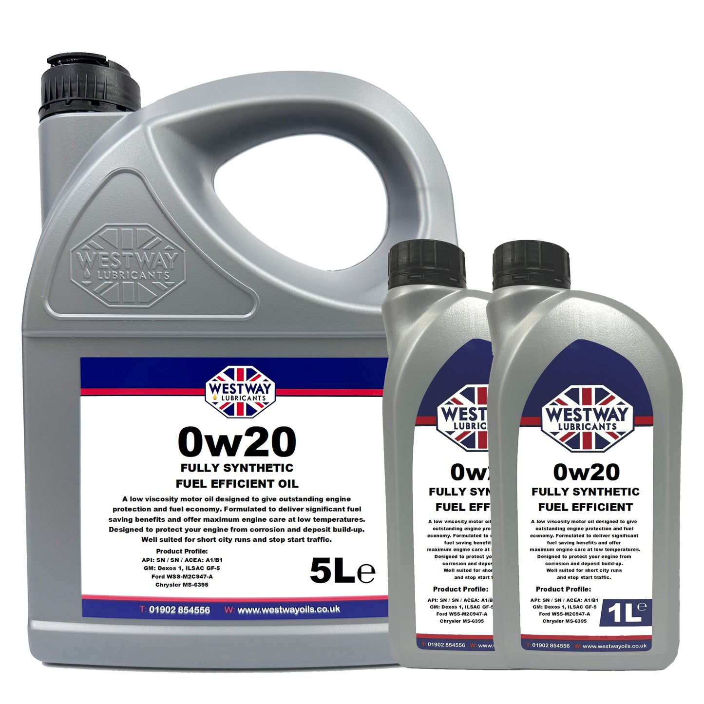 0W20 Synthetic Engine Oil Fuel Efficient Chrysler MS-6395 Dexos 1