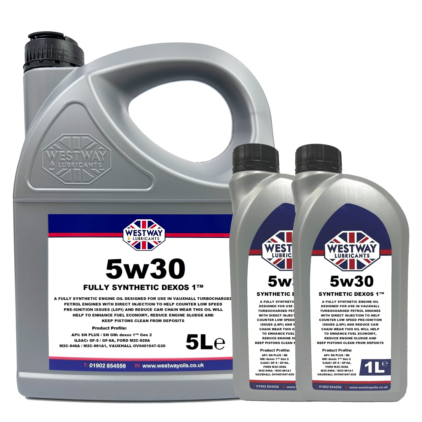 5w30 Dexos 1 Gen 2 Synthetic Engine Oil for Vauxhall Fiat Peugeot Citroen
