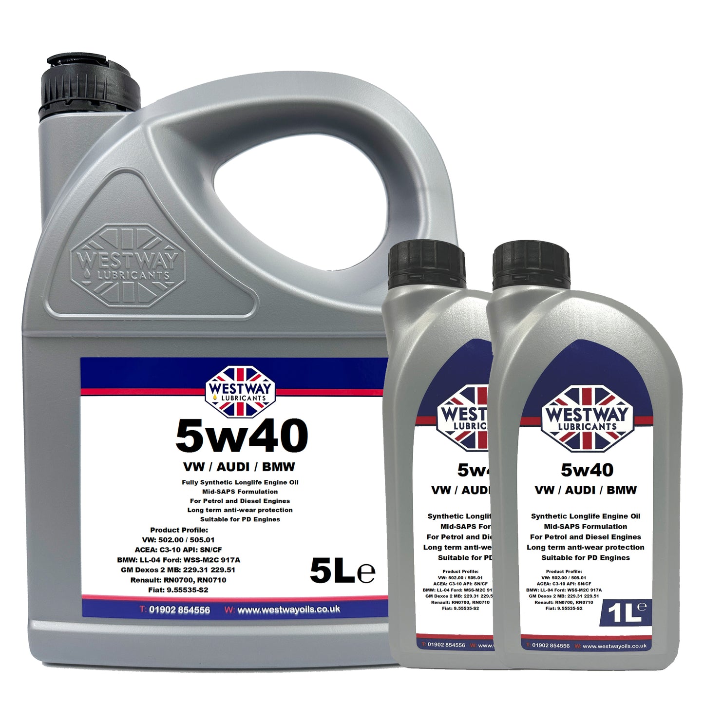 5w40 C3 Engine Oil Fully Synthetic - BMW VW SKODA AUDI RENAULT 505.01