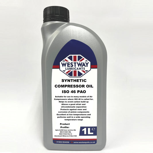 Synthetic Compressor Oil ISO 46 PAO 8000 Hour