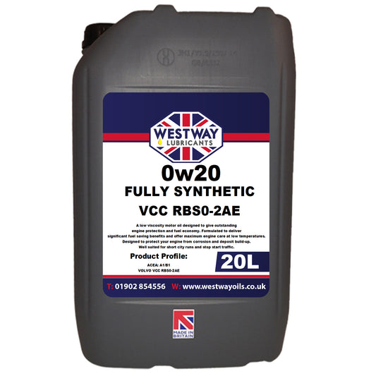 0W20 VCC RBS0-2AE Volvo Spec Synthetic Engine Oil 0w/20