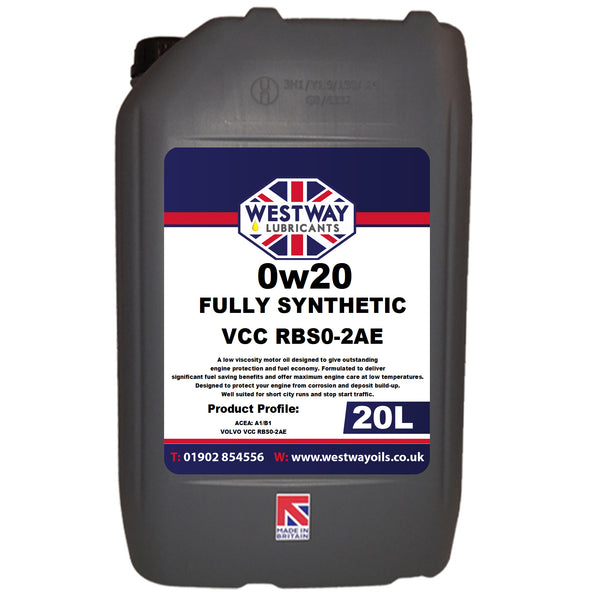 0W20 VCC RBS0-2AE Volvo Spec Synthetic Engine Oil 0w/20 – Westway Oils