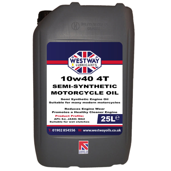 10w40 4T SemiSynthetic Motorcycle Oil Westway Oils