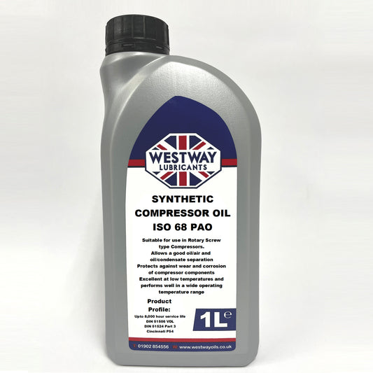 Synthetic Compressor Oil ISO 68 PAO 8000 Hour