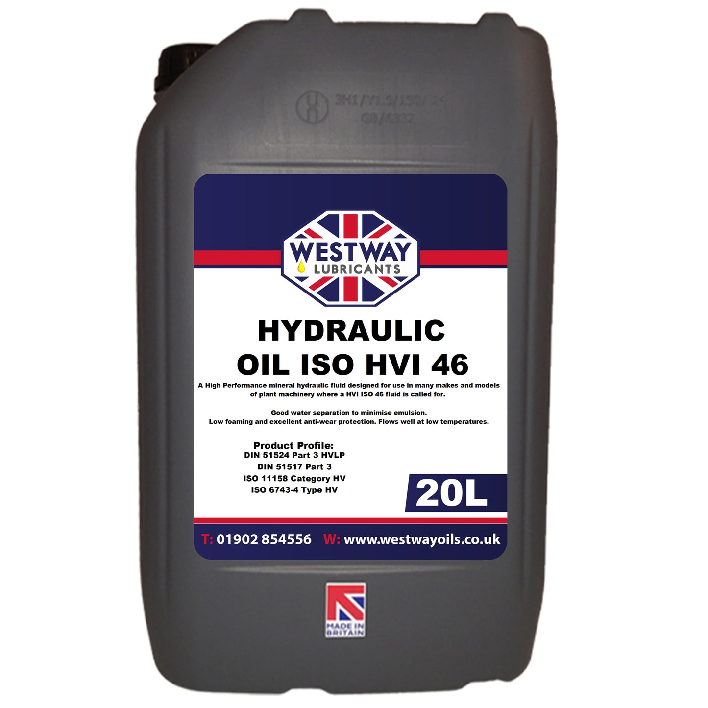 Hydraulic Oil ISO HVI 46 High Viscosity Index Mineral Oil