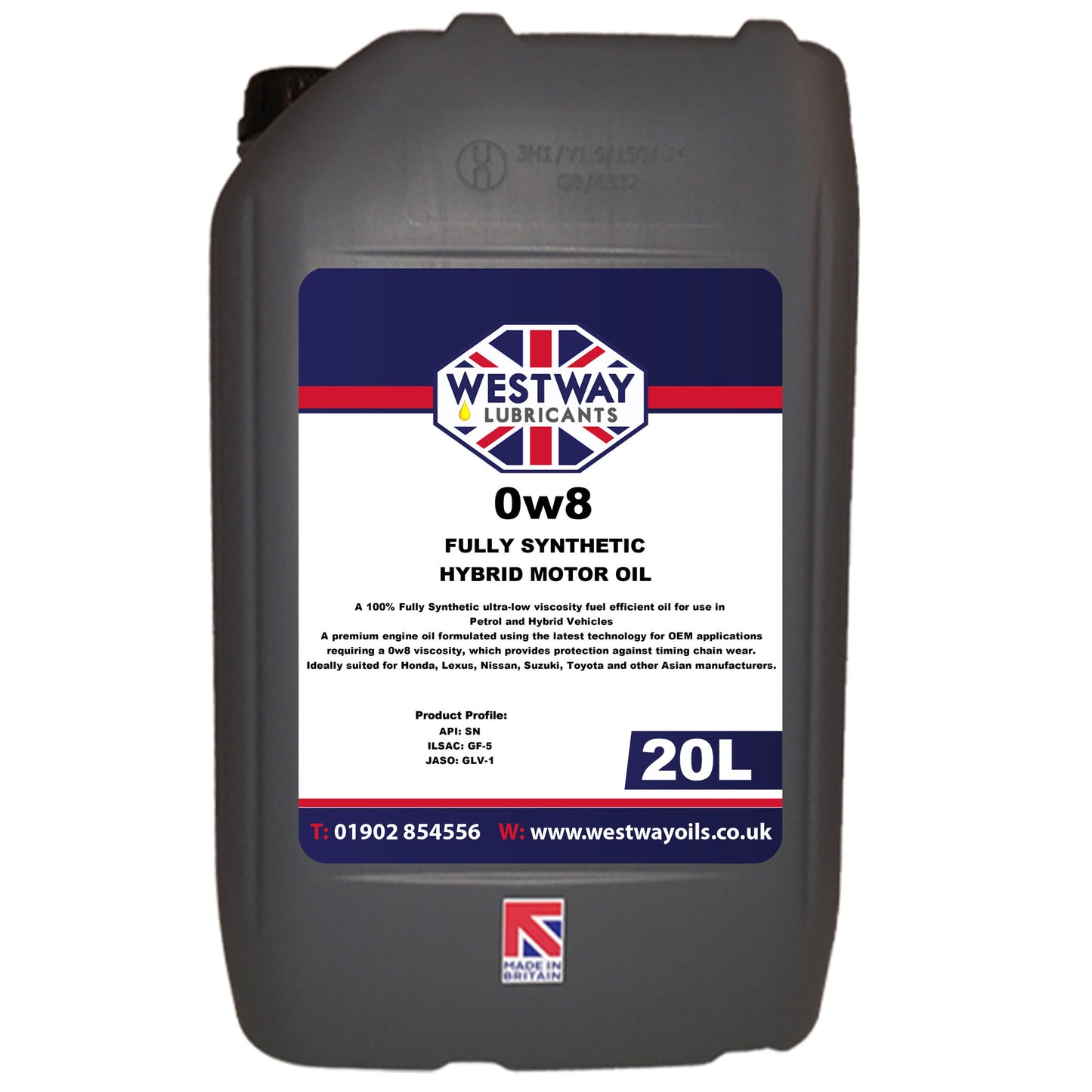 0W8 Fully Synthetic Engine Oil Fuel Efficient