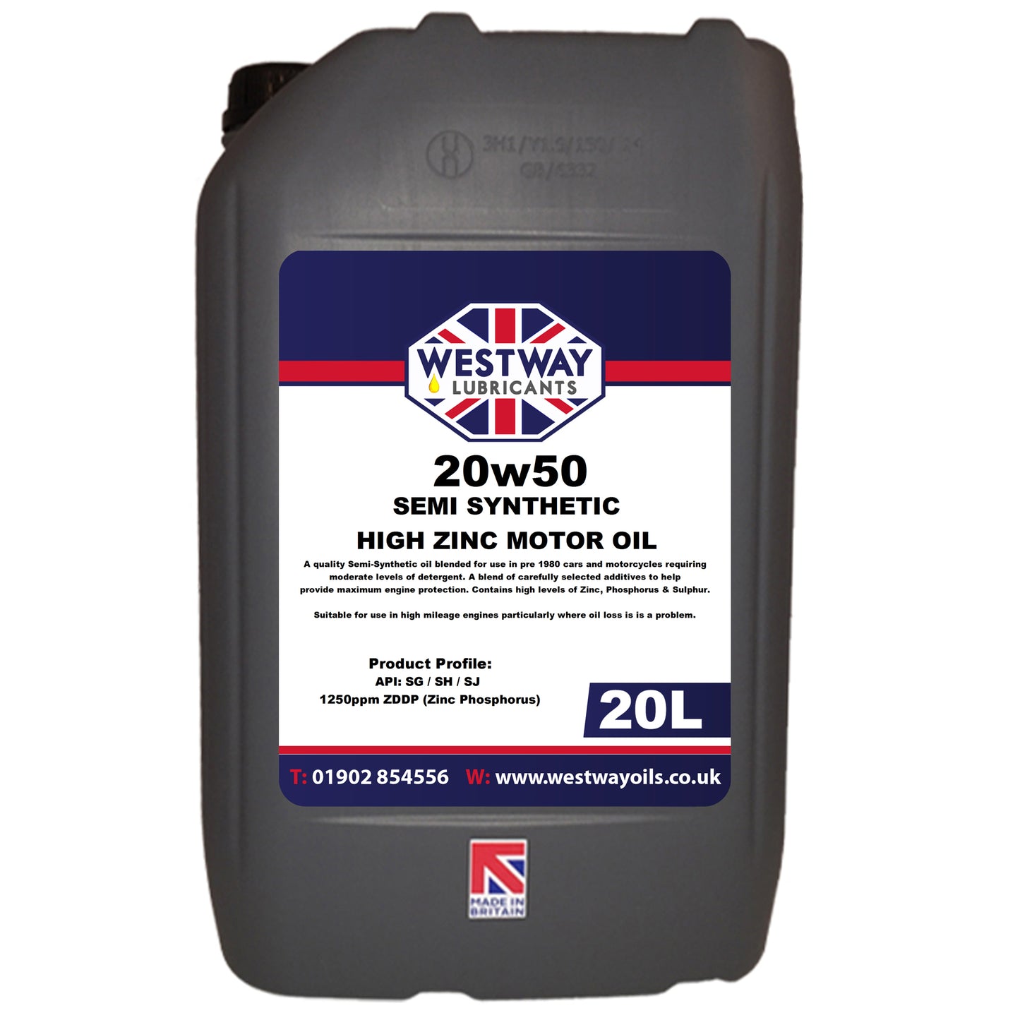 20w50 Classic Oil High Zinc Semi-Synthetic ZDDP