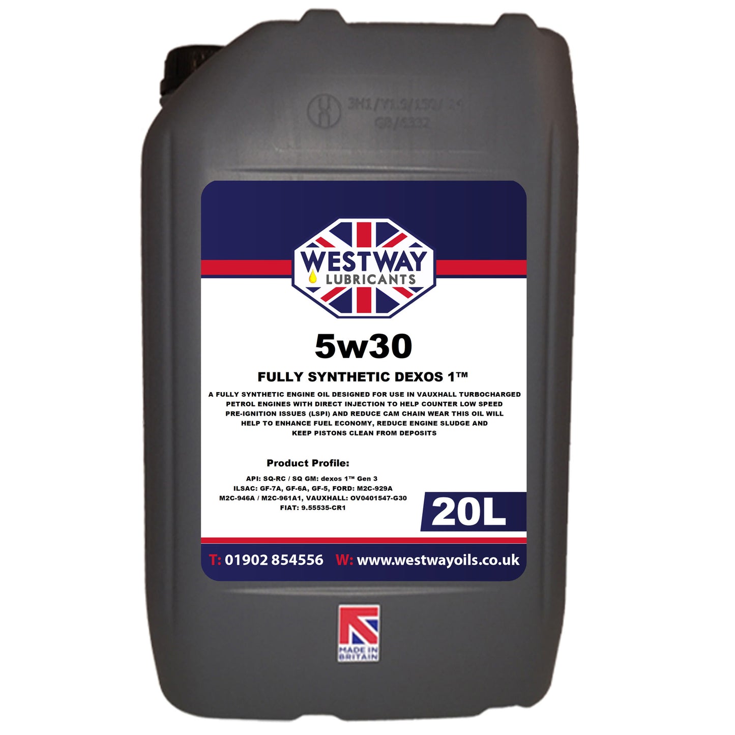 5w30 Dexos 1 Gen 2 Synthetic Engine Oil for Vauxhall Fiat Peugeot Citroen