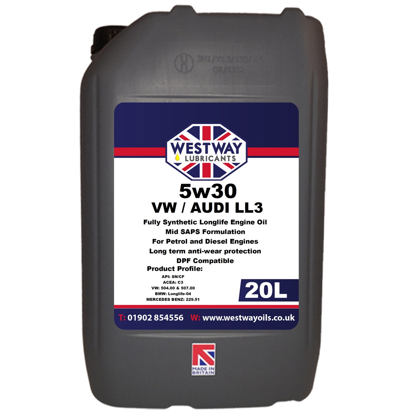 5w30 Fully Synthetic VW 504 / 507 C3 Mid SAPS Engine Oil