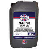 SAE 90 Gear Oil GL-1 Straight Non Detergent - Yellow Metal Safe