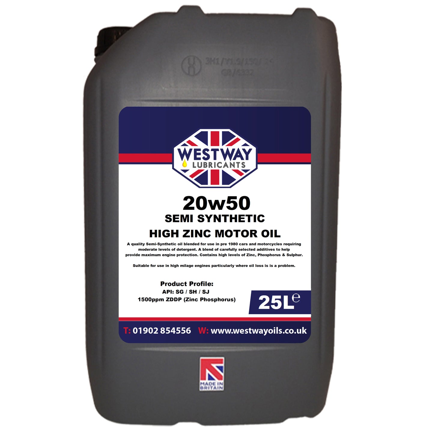 20w50 Classic Oil High Zinc Semi-Synthetic ZDDP