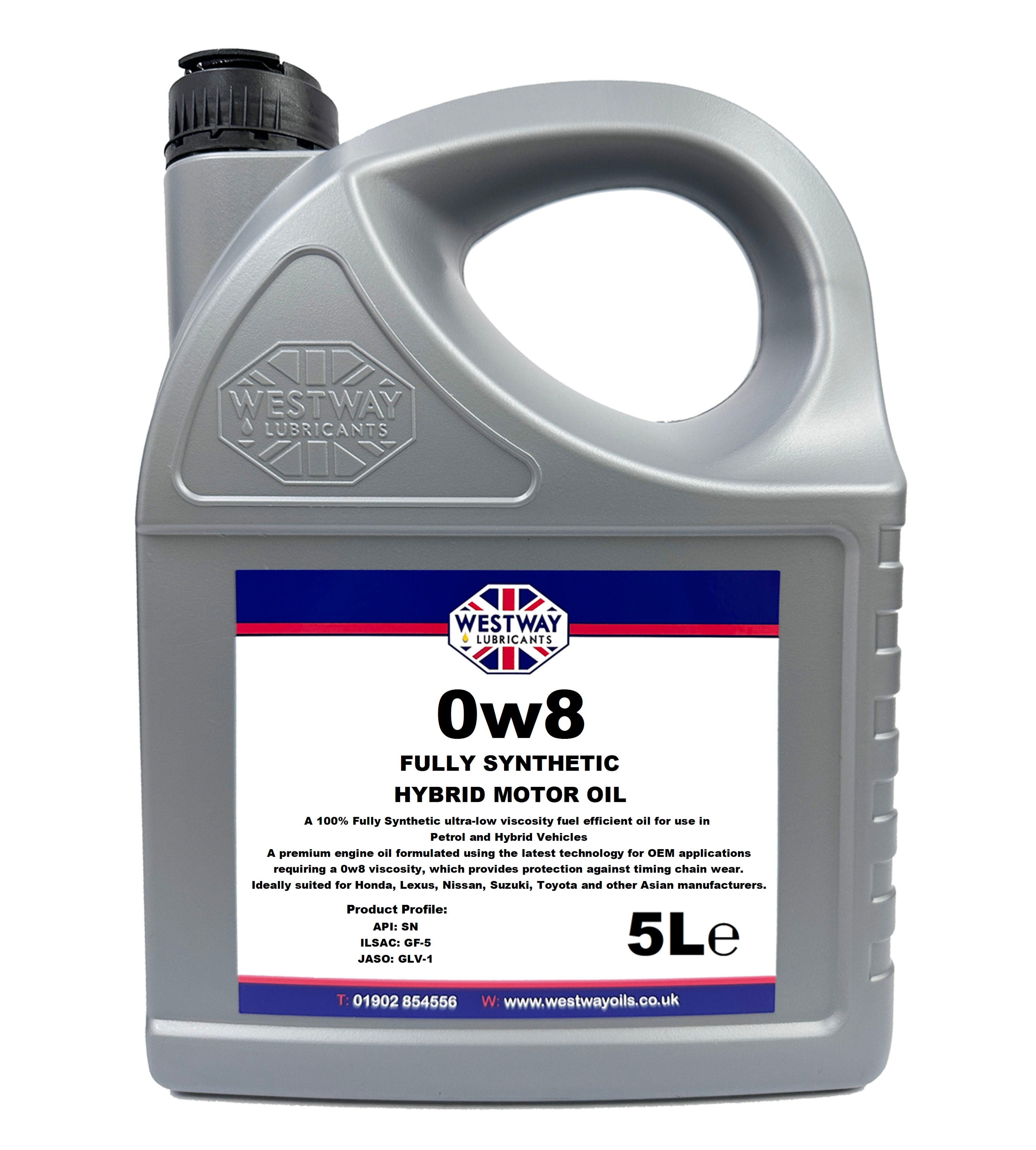0W8 Fully Synthetic Engine Oil Fuel Efficient – Westway Oils