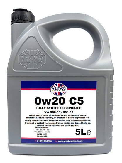 0W20 C5 VW 508.00 / 509.00 Spec Synthetic Longlife Engine Oil 0w/20