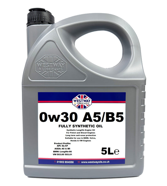 0W30 A5/B5 Fully Synthetic Engine Oil for Honda, Volvo & BMW
