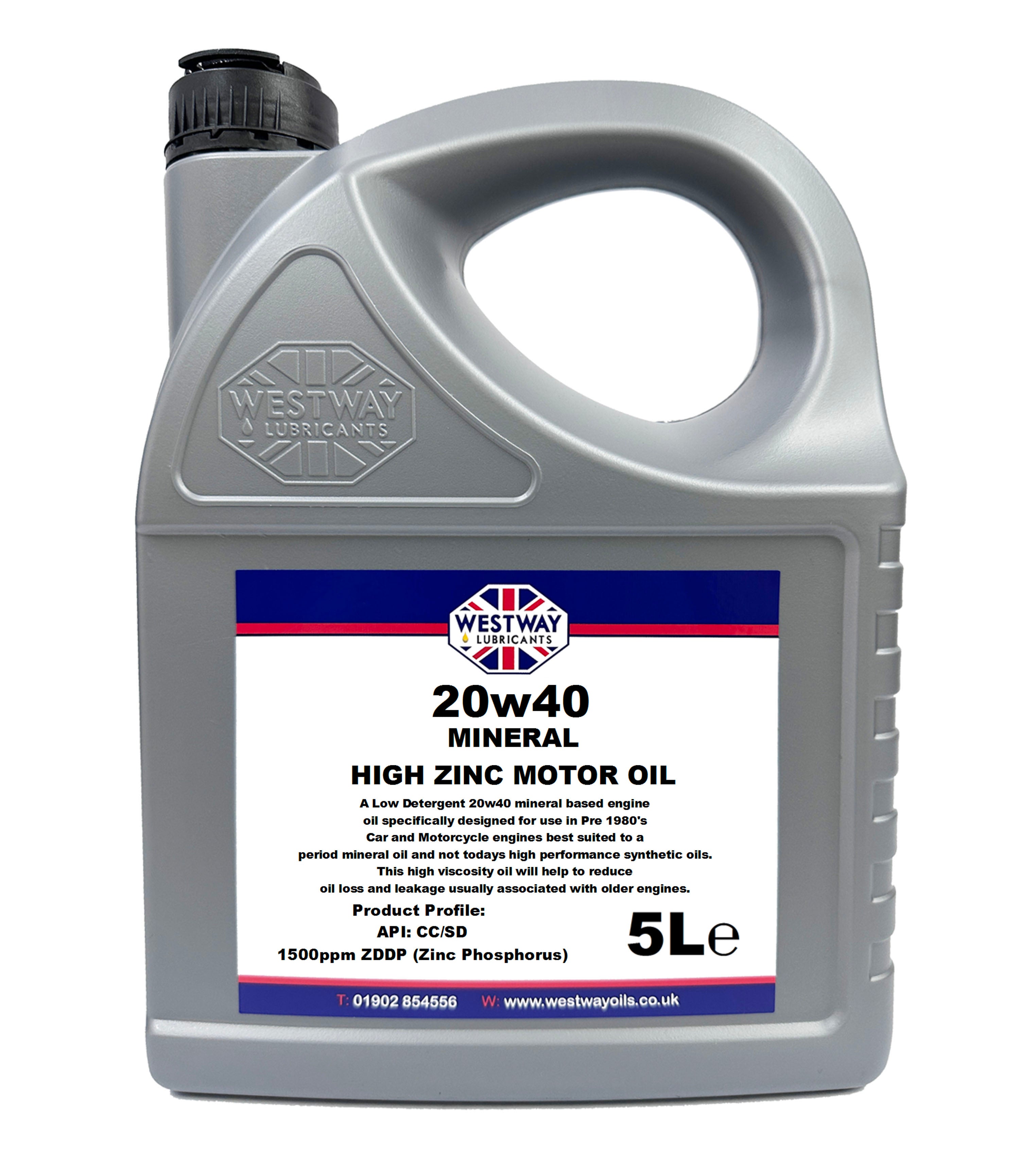 20w40 Mineral Classic Oil High Zinc / ZDDP – Westway Oils