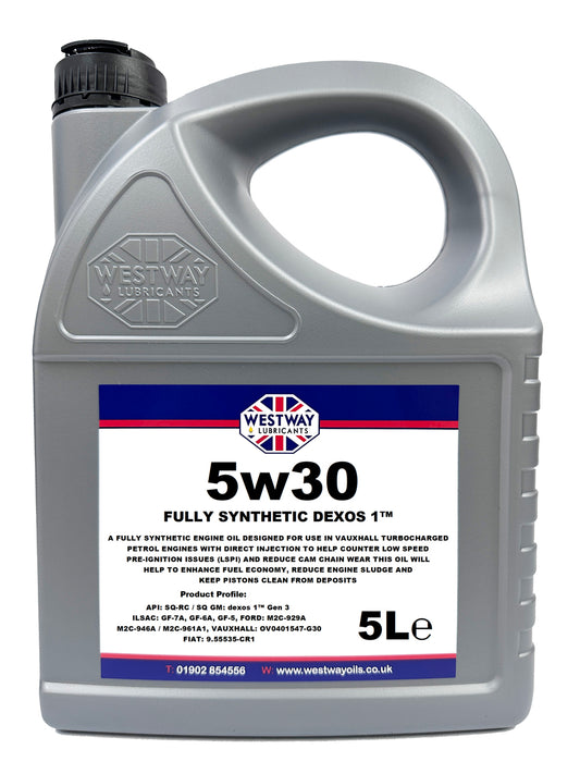 5w30 Dexos 1 Gen 2 Synthetic Engine Oil for Vauxhall Fiat Peugeot Citroen