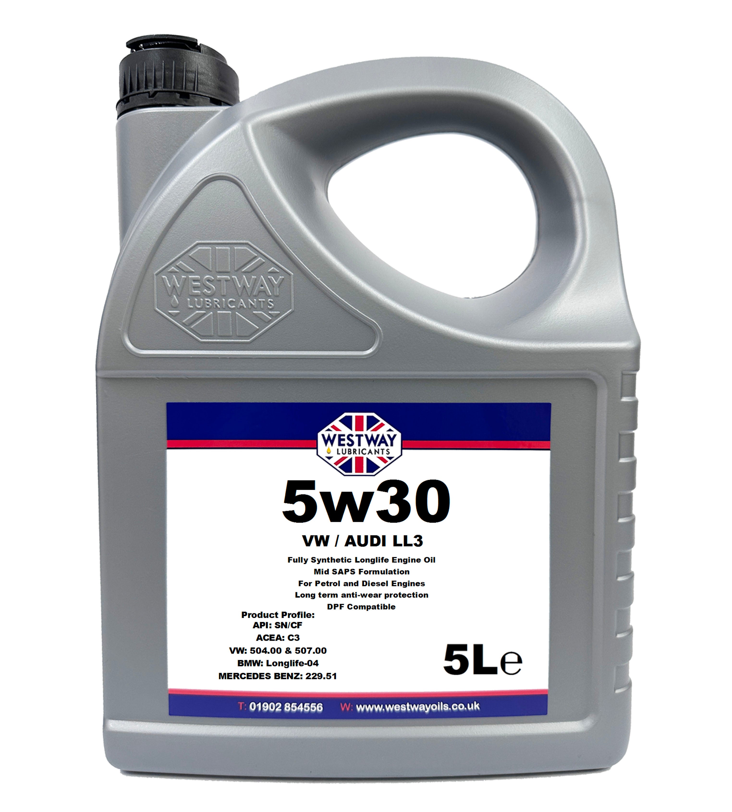 5w30 C3 VW Longlife 504 / 507 C3 Mid SAPS Engine Oil – Westway Oils