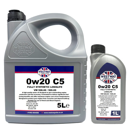 0W20 C5 VW 508.00 / 509.00 Spec Synthetic Longlife Engine Oil 0w/20