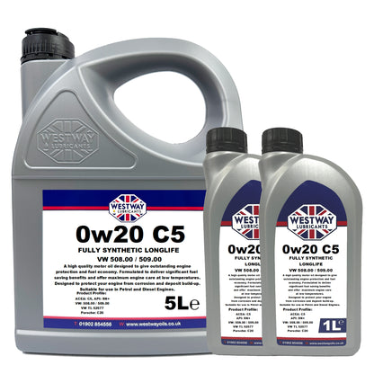 0W20 C5 VW 508.00 / 509.00 Spec Synthetic Longlife Engine Oil 0w/20