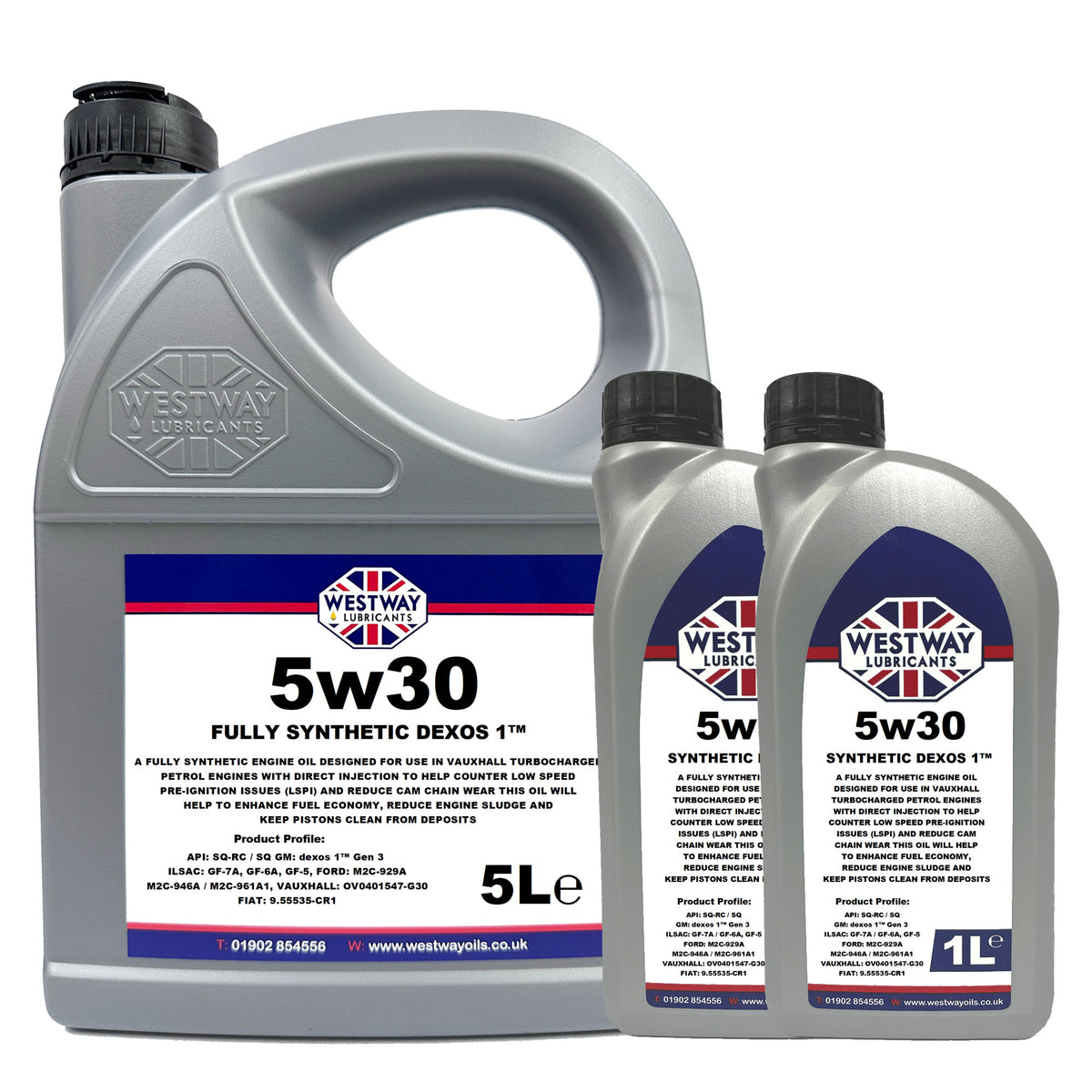 5w30 Dexos 1 Gen 2 Synthetic Engine Oil for Vauxhall Fiat Peugeot Citroen
