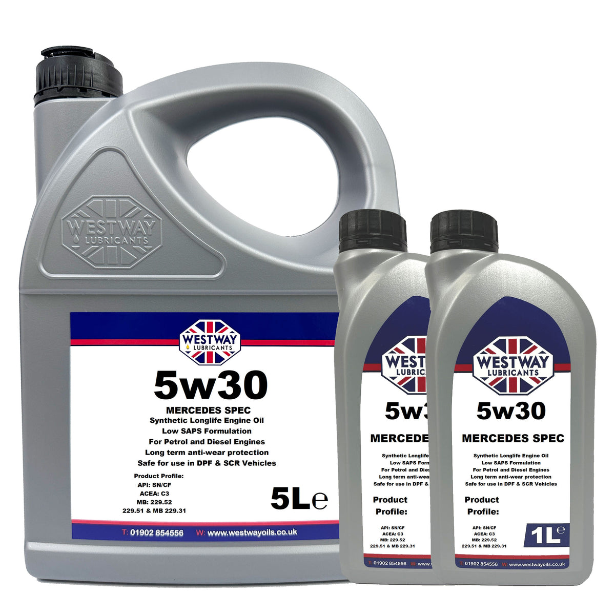 5w30 Fully Synthetic Mercedes Spec 229.51 C3 Low SAPS Engine Oil