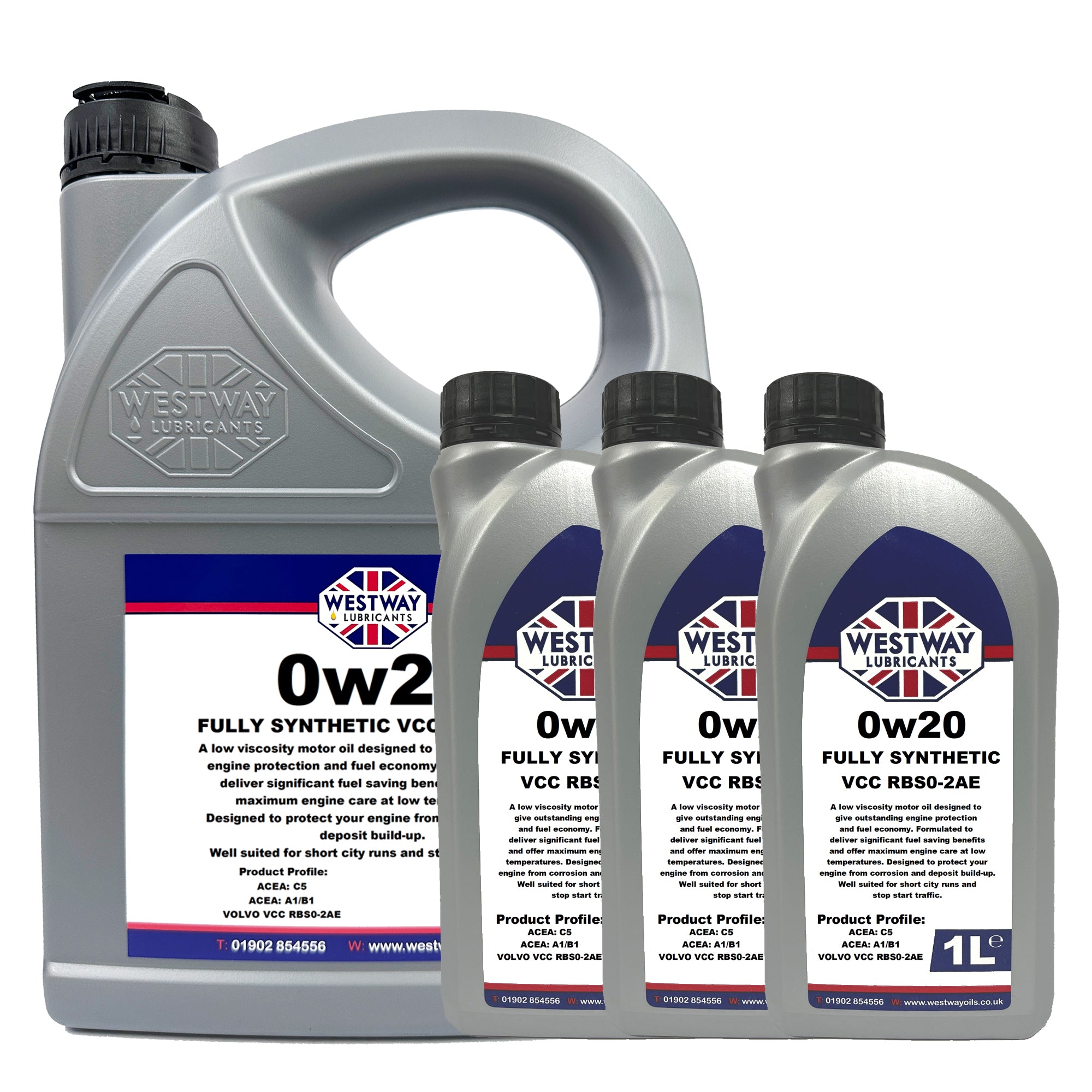 0W20 VCC RBS0-2AE Volvo Spec Synthetic Engine Oil 0w/20 – Westway Oils
