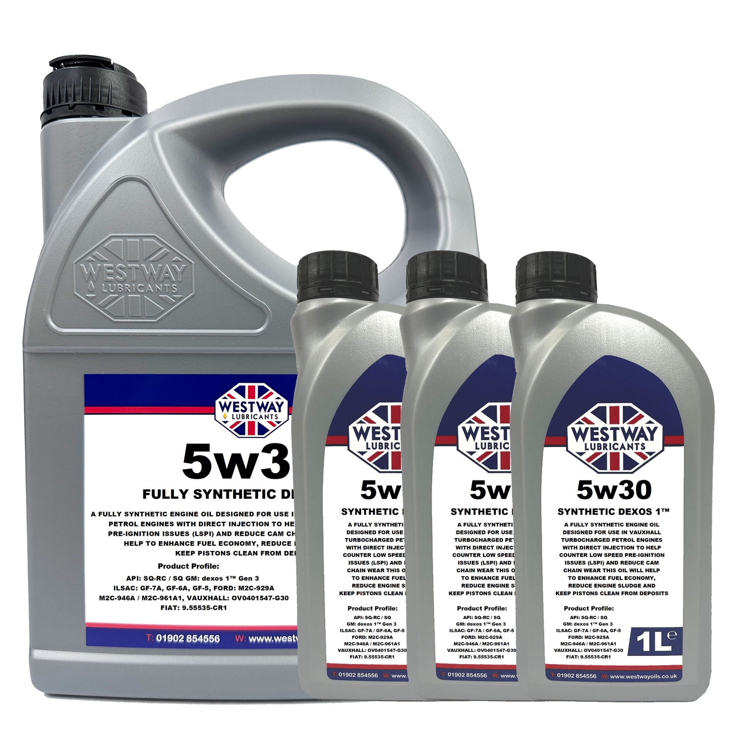 5w30 Dexos 1 Gen 2 Synthetic Engine Oil for Vauxhall Fiat Peugeot Citroen