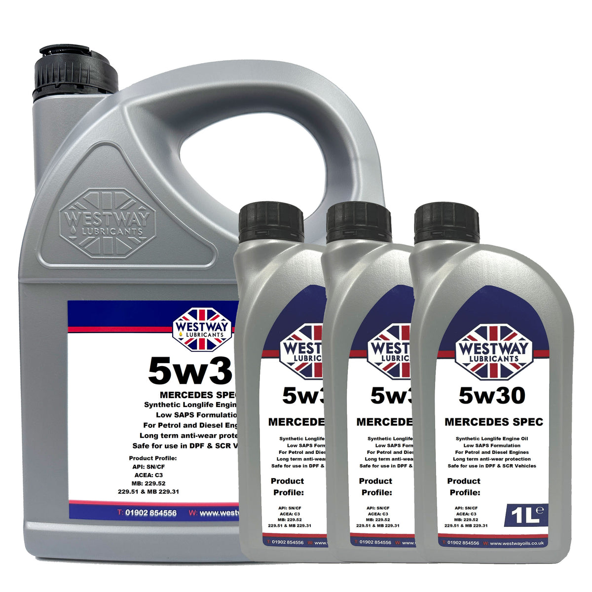 5w30 Fully Synthetic Mercedes Spec 229.51 C3 Low SAPS Engine Oil