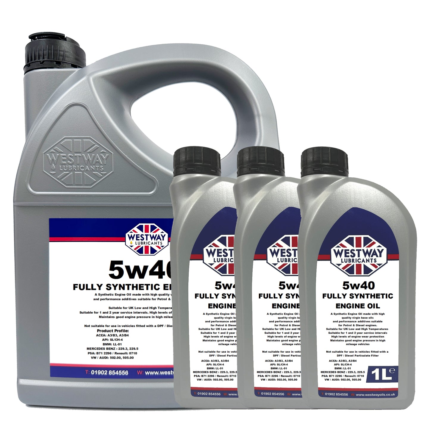 5w40 Engine Oil Synthetic A3 B4 VW 502.00 505.00 BMW LL-01