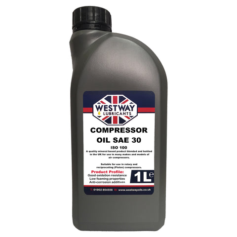 Compressor Oil ISO 100 - SAE 30 Mineral 4000 Hours