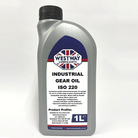 Industrial Gear Oil 220 Mineral Yellow Metal Safe