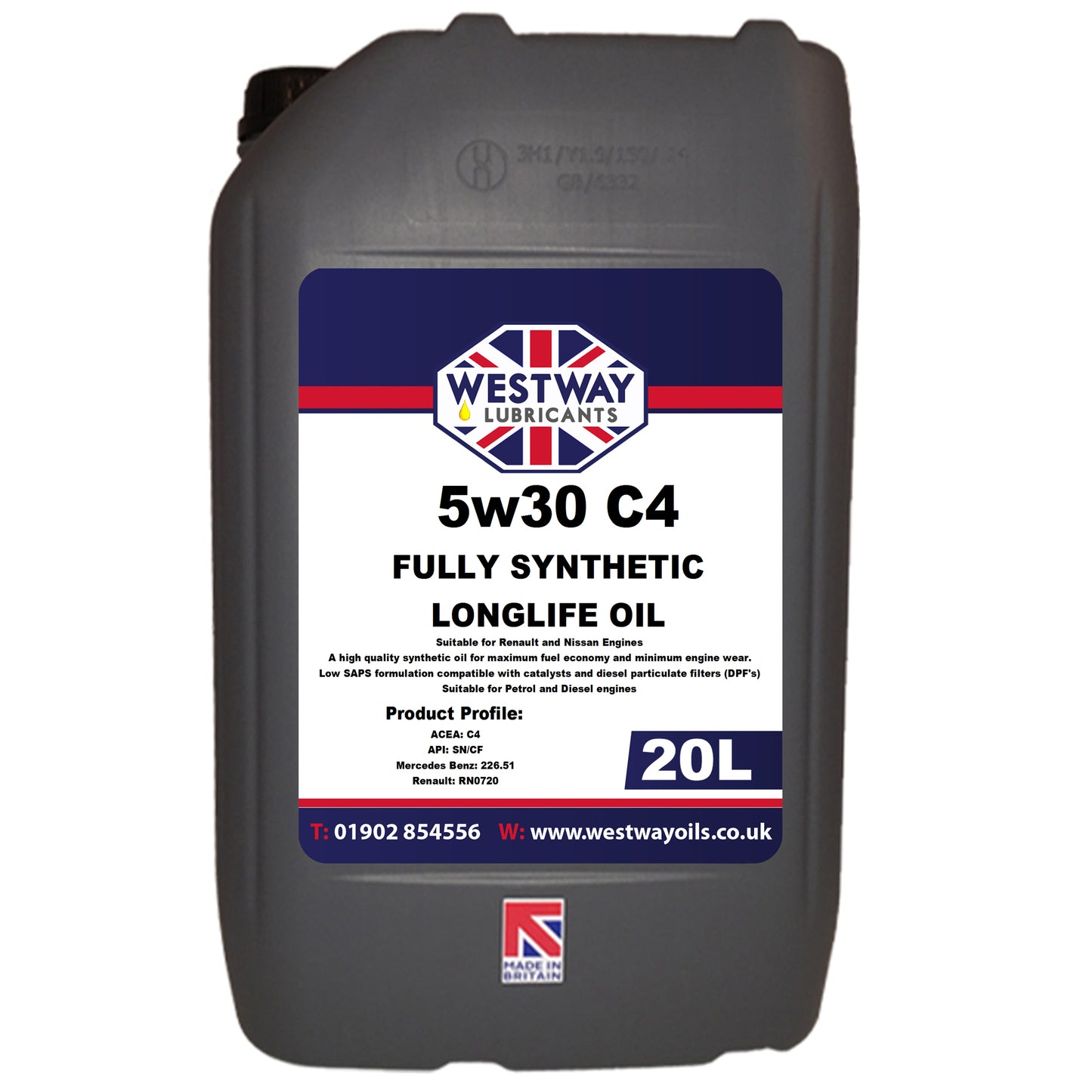 5w30 C4 Fully Synthetic Engine Oil Renault Nissan Spec