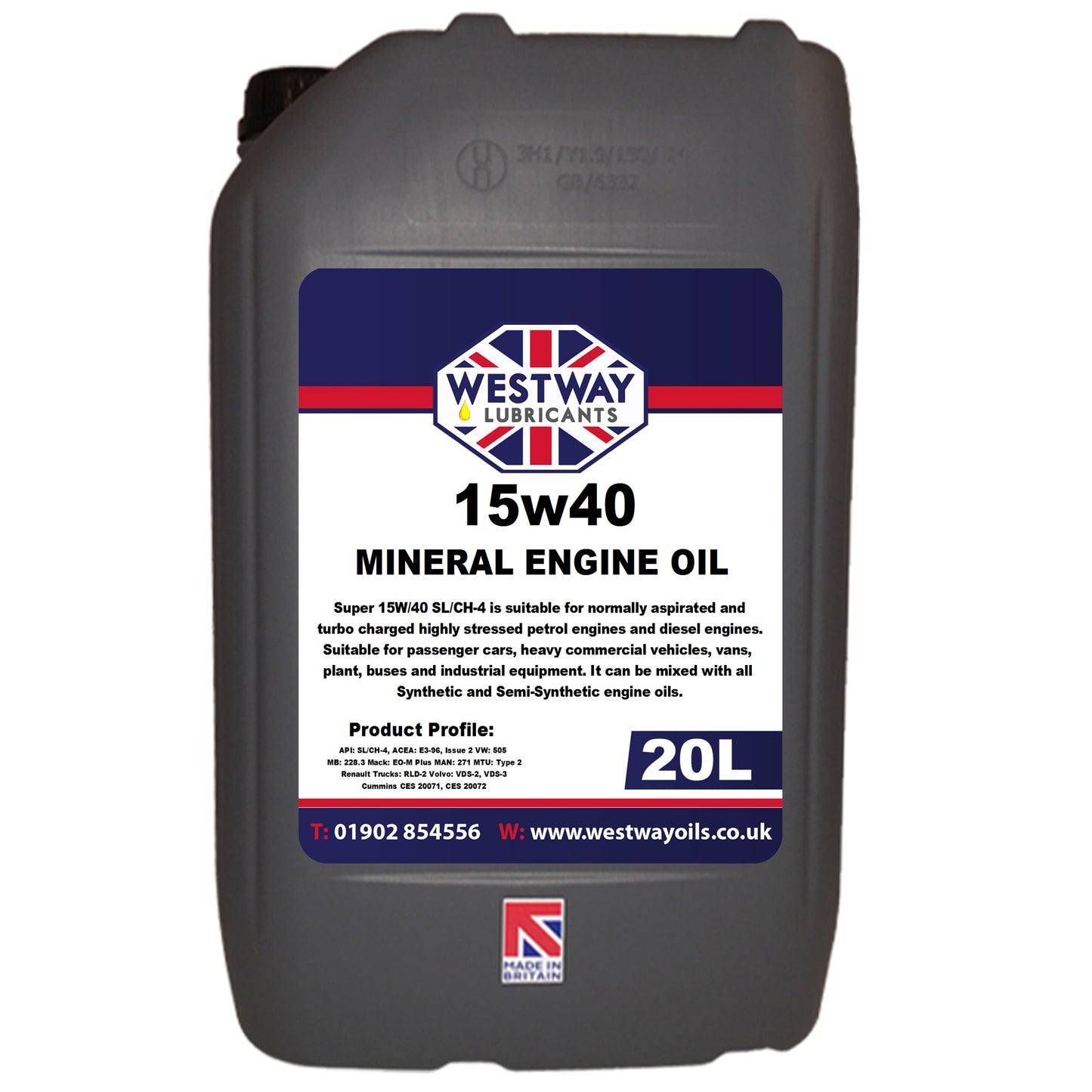 15w40 Mineral Engine Oil Petrol / Diesel