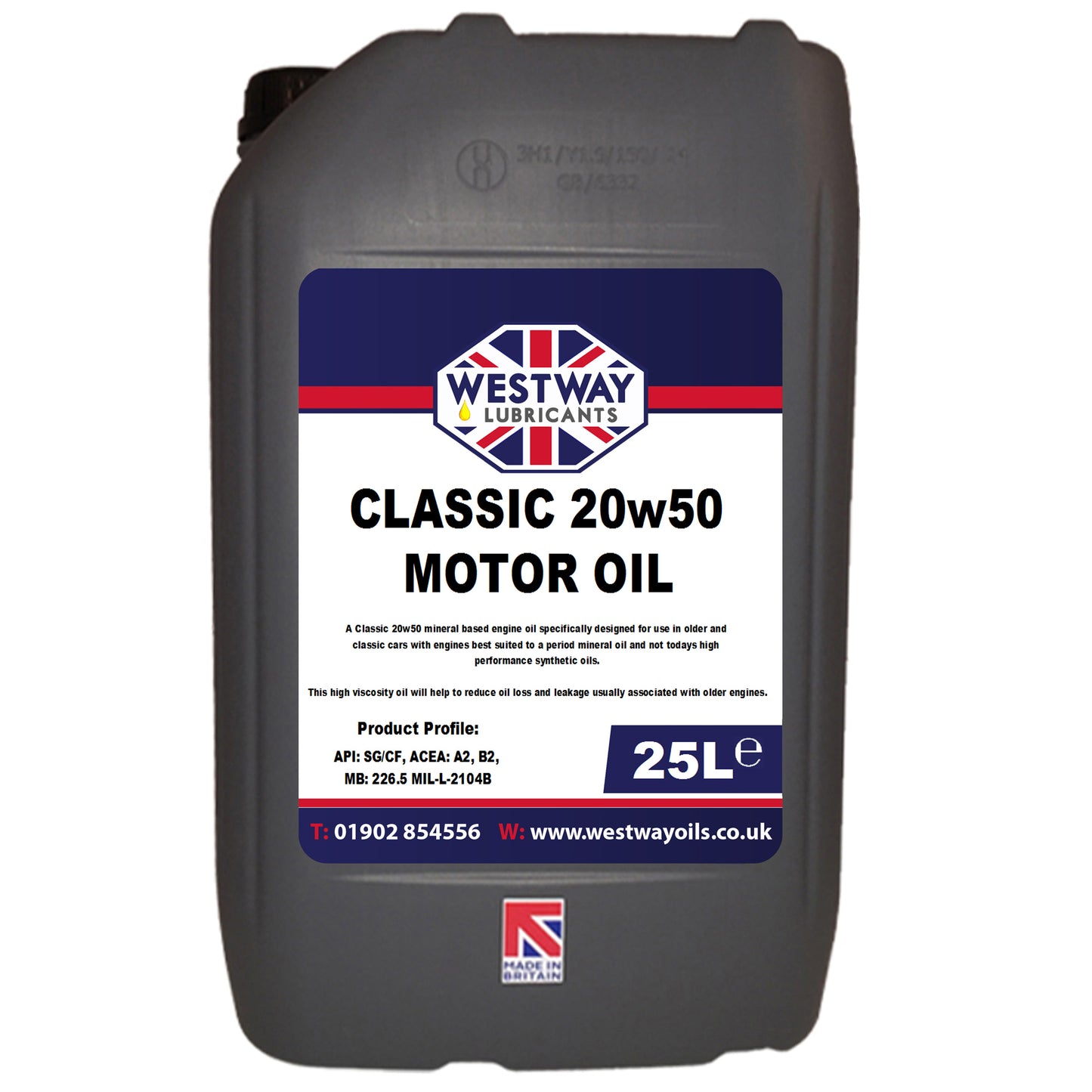 20w50 Mineral Classic Motor Oil API: SG/CF
