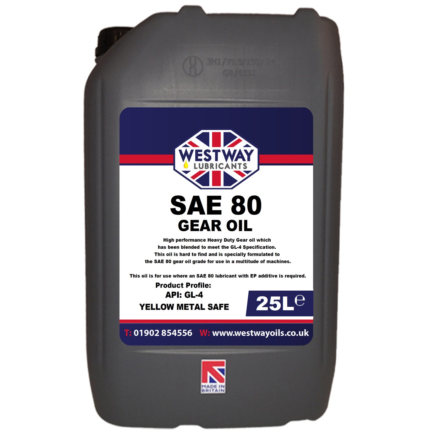 SAE 80 / EP 80 Mineral Gear Oil GL-4 Hypoid 80w