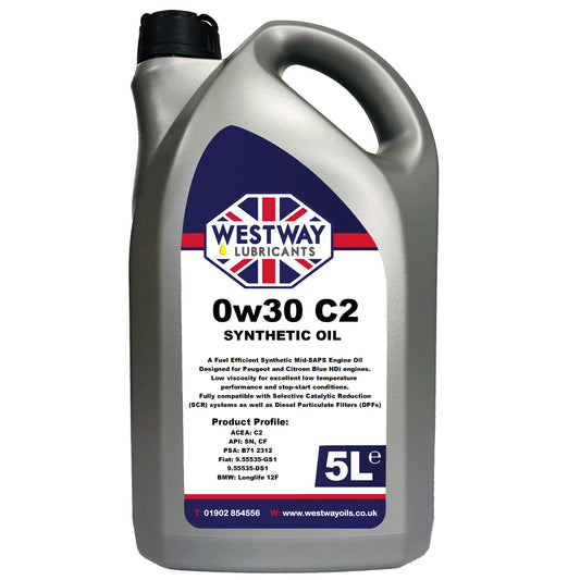 0W30 C2 Fully Synthetic Engine Oil 0w/30 for PSA B71 2312 Blue HDi