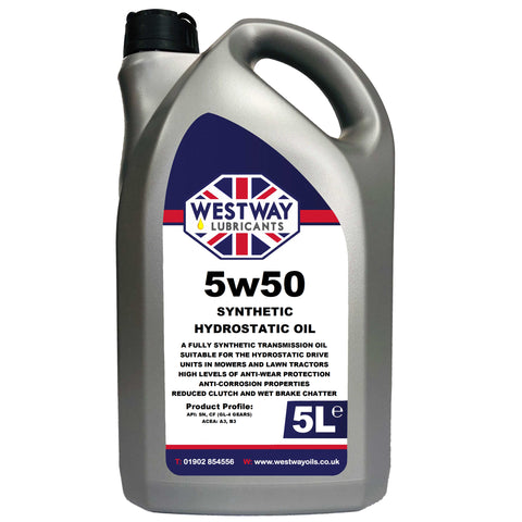 5W50 Hydrostatic Fluid HST Transmission Oil for Mowers and Lawn Tractors