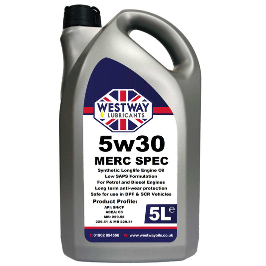 5w30 Fully Synthetic Mercedes Spec 229.51 C3 Low SAPS Engine Oil