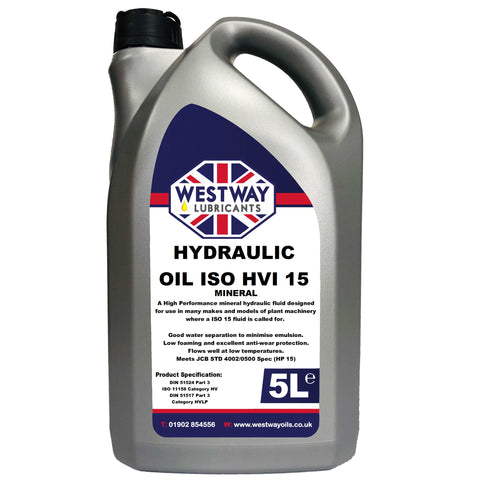 Hydraulic Oil ISO HVI 15 meets JCB 4002/0500