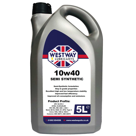 10w40 Semi-Synthetic Engine Oil Petrol / Diesel