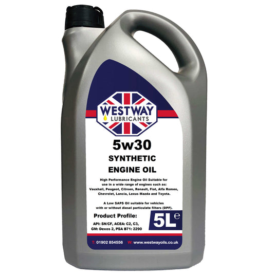 5w30 C2 C3 Dexos 2 Synthetic Engine Oil for Vauxhall Fiat Peugeot Citroen Mazda