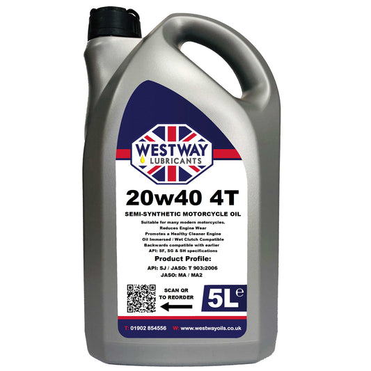 20w40 4T Semi-Synthetic Motorcycle Oil